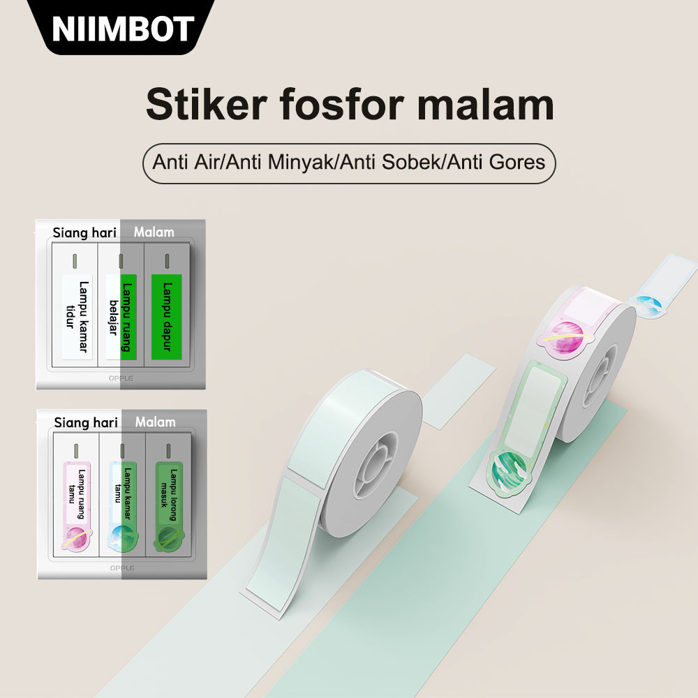 

NIIMBOT D110/D11/D101 Kertas Cetak Label, Stiker Sakelar Cahaya, Stiker Indikator Tombol Lampu