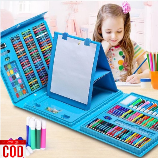 

(KEYA) Pensil Warna Crayon Set 208 Pcs Alat Menggambar Mewarnai Anak