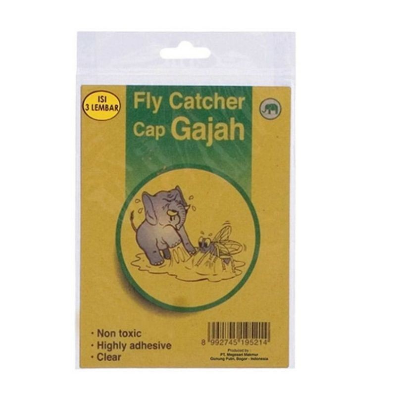 

[ HAPPY GUBUK ] Lem Lalat Kertas Cap Gajah Isi 3 Lembar - 3 PCS Original