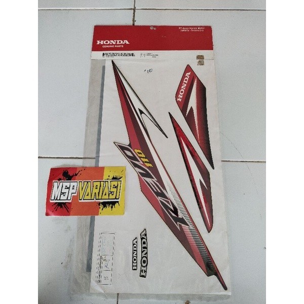 Striping Motor Honda Revo Absolute 2010 Kanan Original AHM