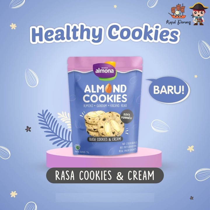 

Almona Almond Cookies 90gr - Cookies and Cream