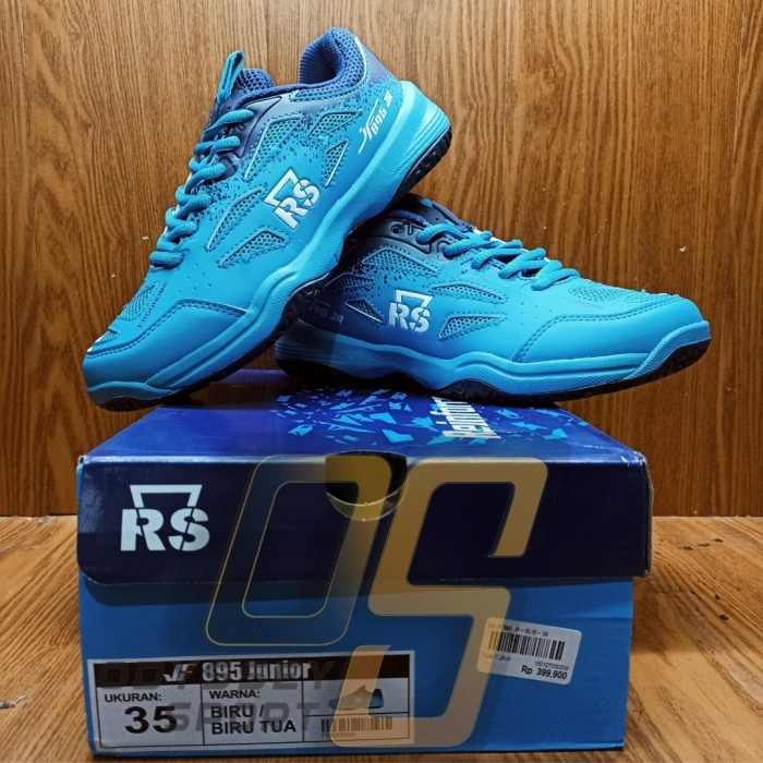Sepatu Badminton ANAK RS JF 895 JR (Biru/Biru Tua) 100% ORIGINAL - 34
