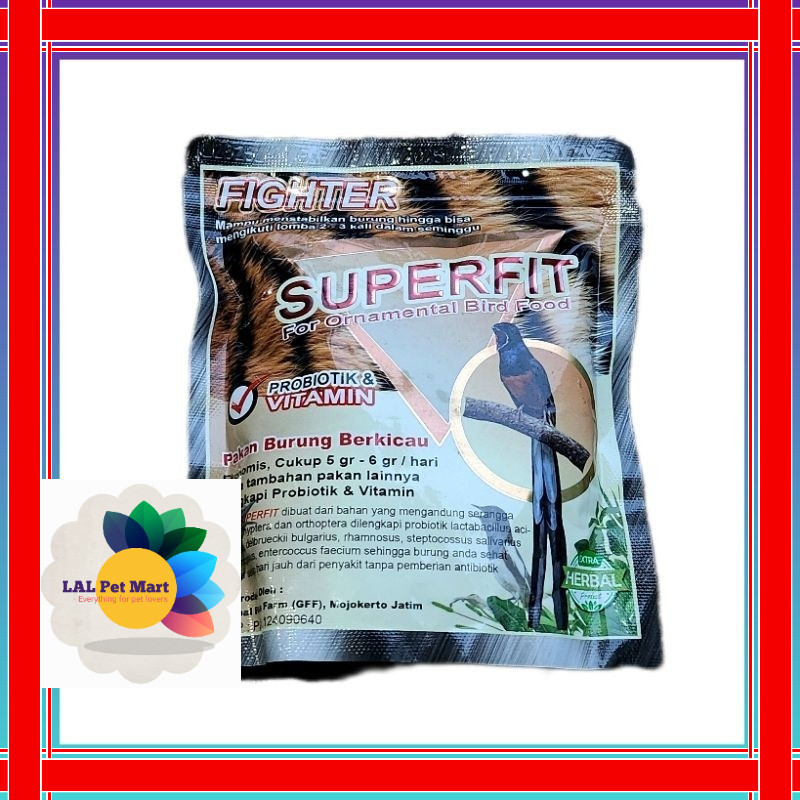 SUPERFIT FIGHTER VOER PUR PAKAN BURUNG LOMBA  MURAI KACER PENTET DLL