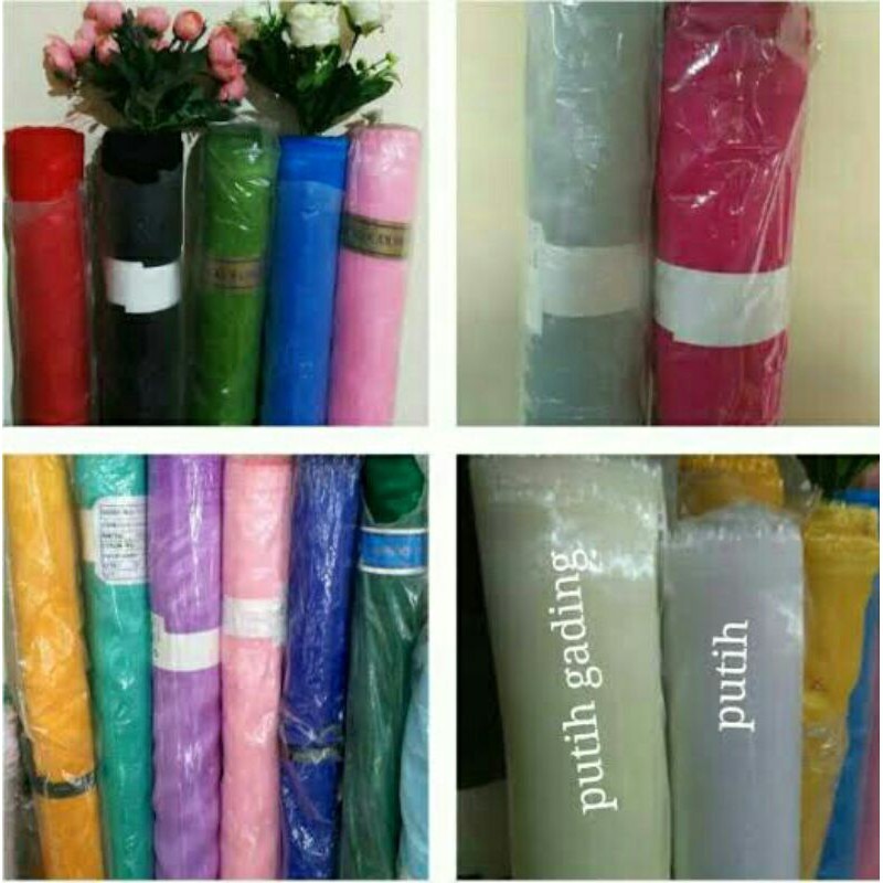 Kain organdi / kain kaca / alas bordir / untuk gaun / kain decorasi