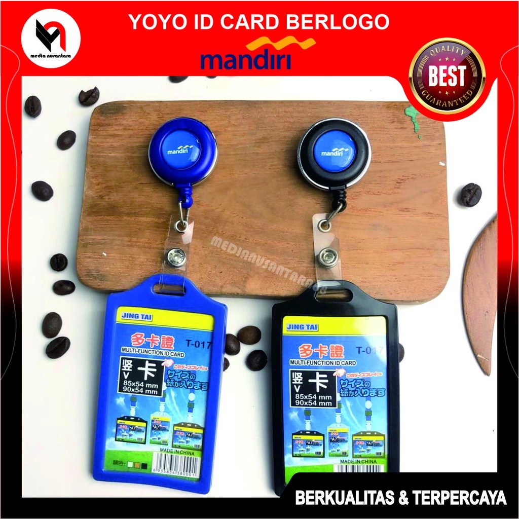 

Logo Bank Mandiri Gantungan Id Card Holder / NameTag/Yoyo putar Casing Silicon