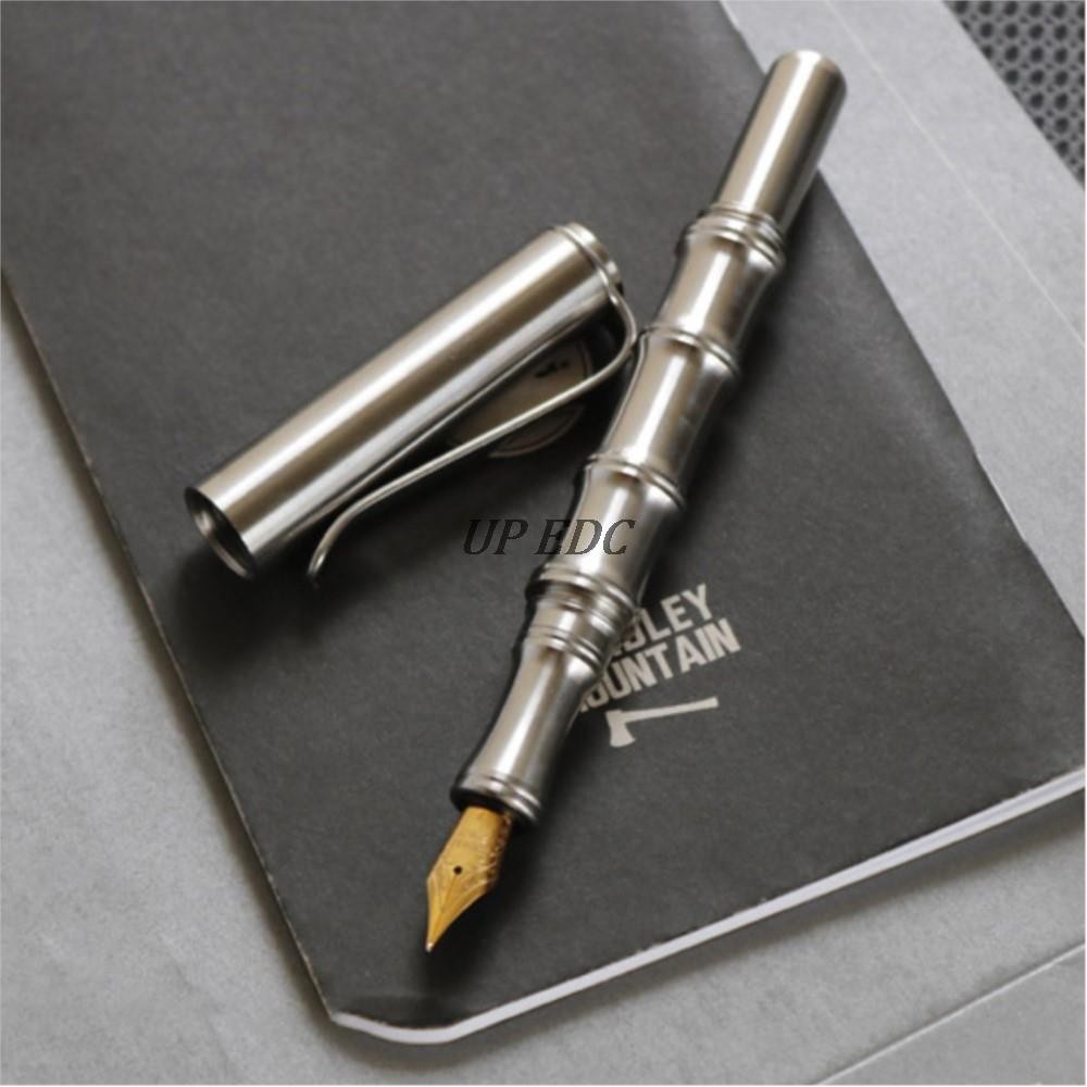 

Stainless Steel Pen EDC Tool Signature Fountain Pen 0.7mm Pen Portable Lightweight Outdoor