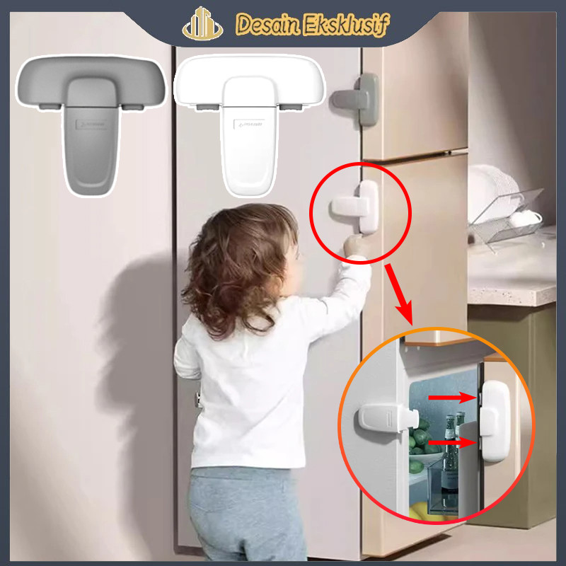 Kunci Kulkas Baby Safety Lock Kunci Pengaman Pintu Laci Lemari Pakaian Kulkas Kunci Kulkas Pintu Lac