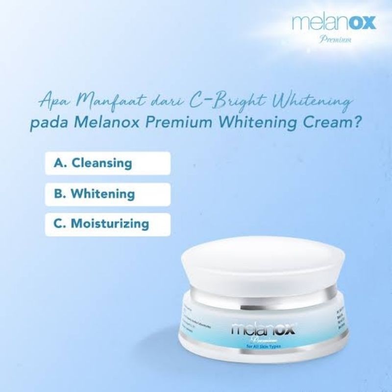 Melanox Premium Whitening Cream 14Gr | Krim Malam | KrimWajah | Krim Glowing | Mencerahkan | Krim Pe