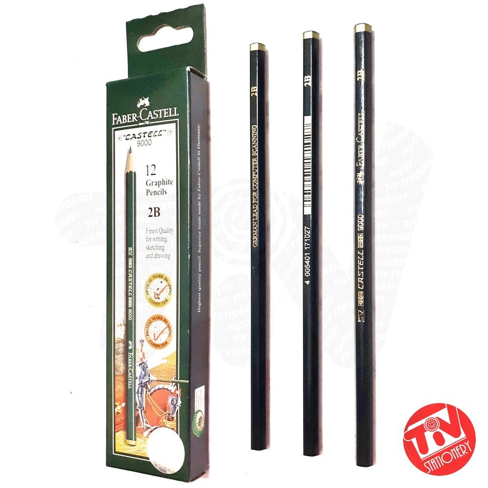 

Pensil Kayu FABER CASTELL 9000 2B Set of 12 (1 box = 12 pcs)