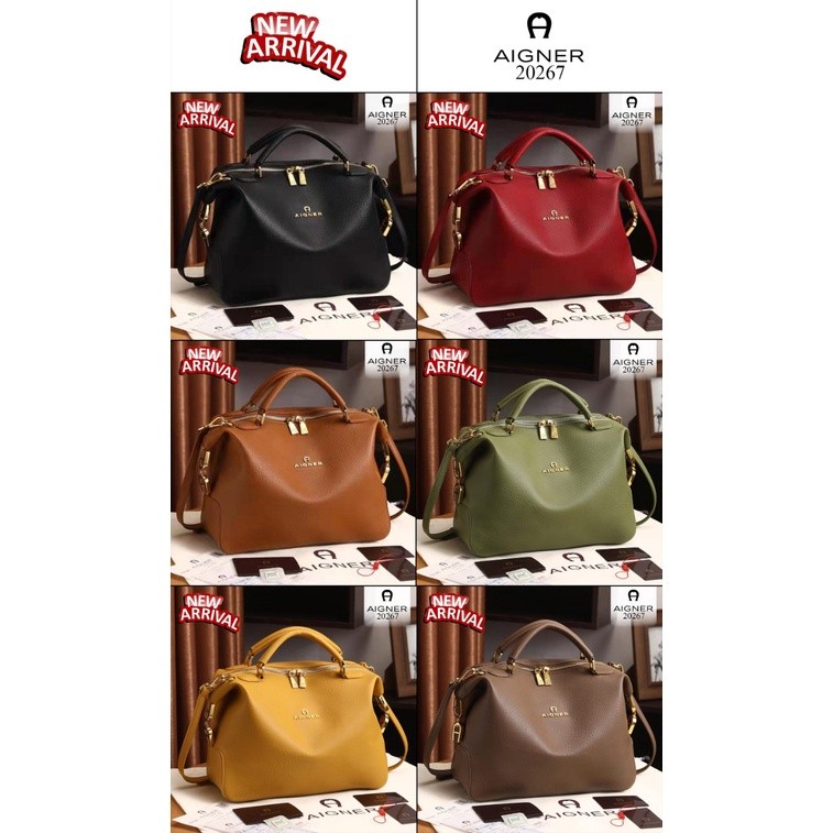 JB2 20267 AIGNER ROMA Handtasche Gleeneagle Modeling Handbags A Grained Cowhide