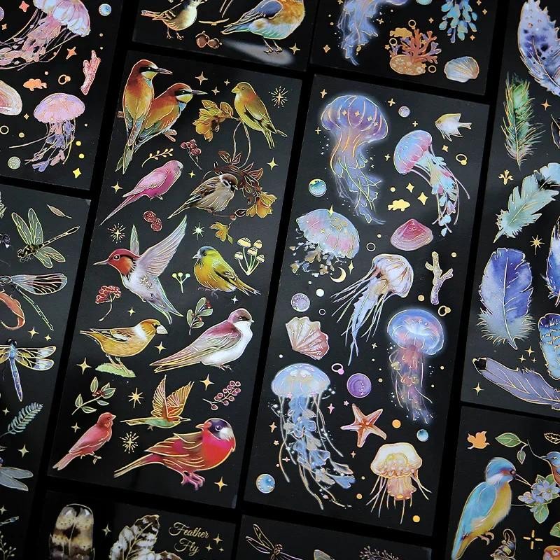 

Journamm 3pcs/pack Aesthetics Sticker DIY CUT Collage Junk Journal Decor Scrapbooking Collage Stationery PET Waterproof Stickers