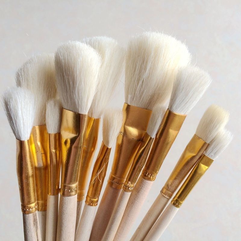 

Soft Wool Craft Brushes Pen Set Paint Brush for Pottery Ceramic Oil Acrylic Watercolor Painting Drawing DIY Art Supplies