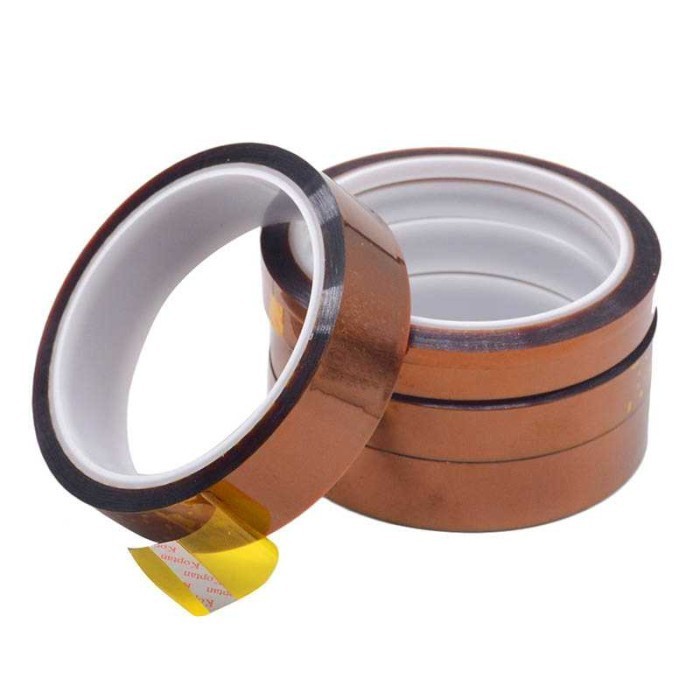 

Lakban Tahan Panas Heat Resistant Tape Polyimide High Temperature - Coklat, 33m x 5mm - Nasfi Store