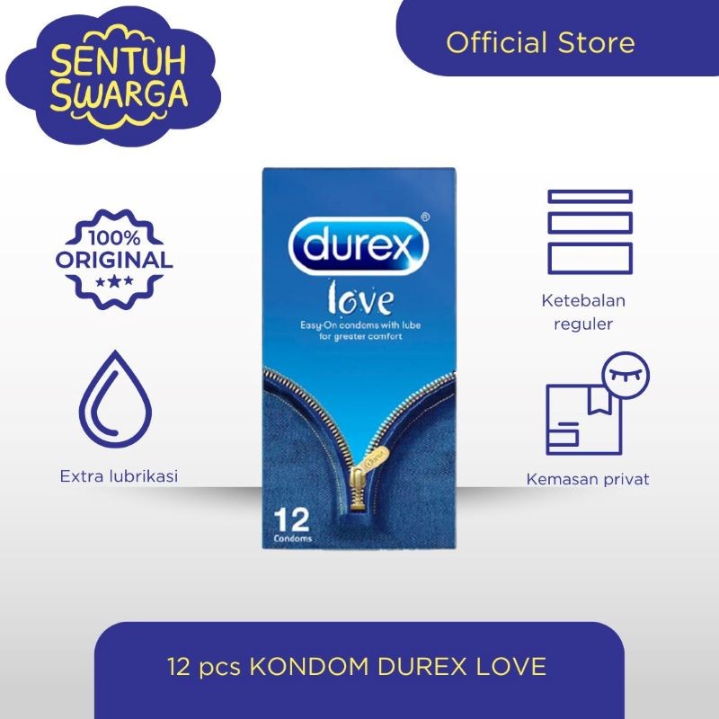 Kondom Durex Love Isi 12 Sachet | Condom Dengan Extra Pelumas