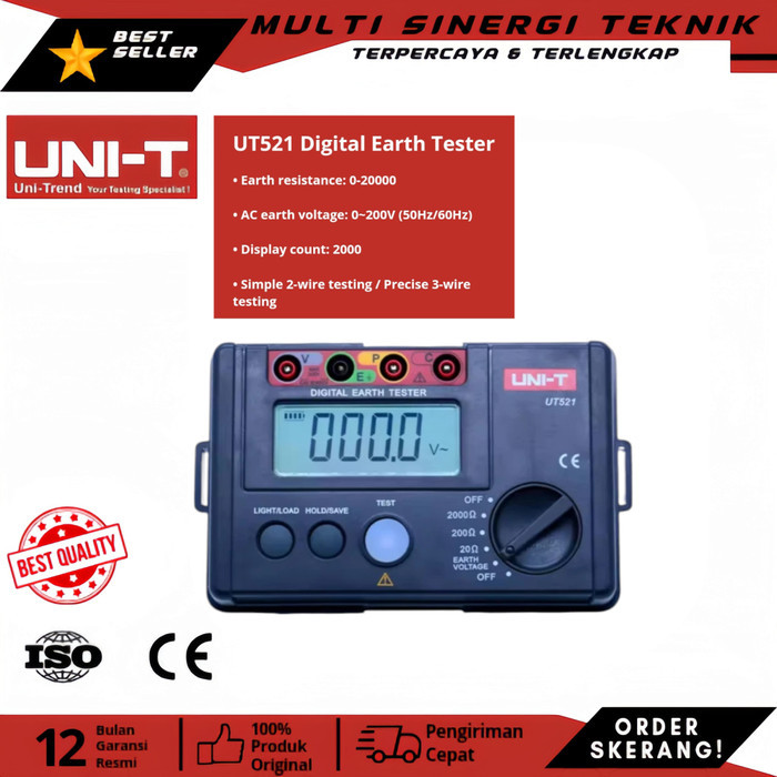 Digital Earth Tester UNI-T UT521 Ground Insulation Meter Resistance