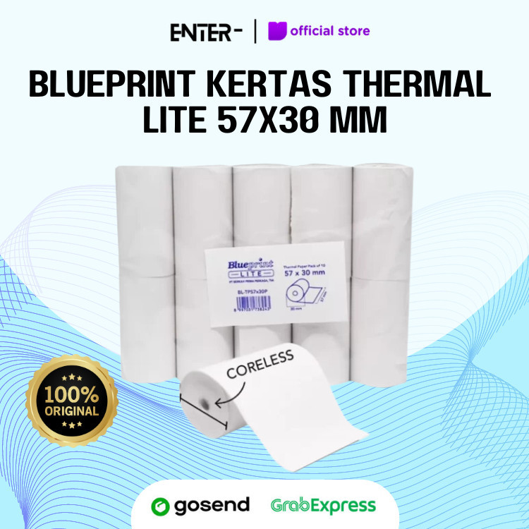 

KERTAS THERMAL BLUEPRINT LITE 57x30 PER ROLL