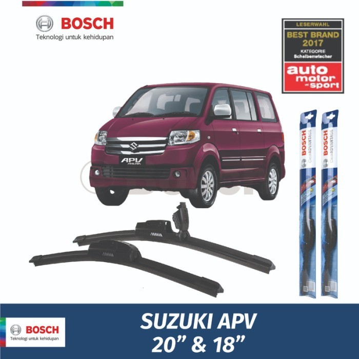 Wiper Frameless Suzuki APV Sepasang Bosch