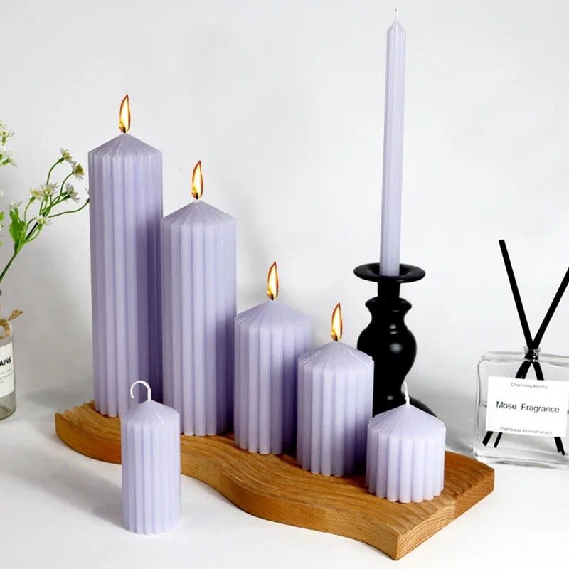 

Coarse Teeth Striped Conical Candle Plastic Mold Diy Geometric Peaked Cylindrical Candle Making Supplies Acrylic Pc Mould Kit