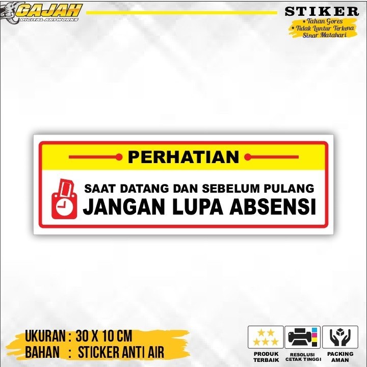 

Sticker Jangan Lupa Absensi