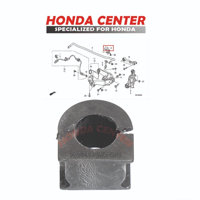 KARET STABIL BELAKANG BUSHING STABIL BELAKANG CRV GEN3 2007-2012 PART BARU