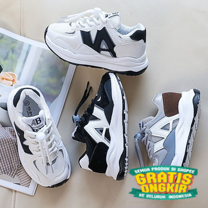 HNK SEPATU SNEAKER ANAK IMPORT CEWEK COWOK | AB BOOST 52O/ marun maroon merah bata maron