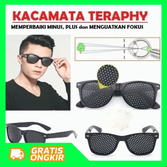 KACAMATA TERAPI MINUS SLINDER PINHOLE GLASSES KESEHATAN ANTI TITIK LUBANG TERMURAH KACAMATA ORIGINAL