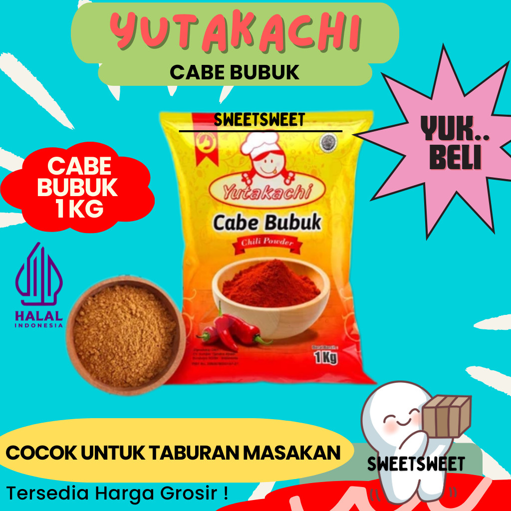 

Sweetsweet Cabe Bubuk Murni Yutakachi 1Kg | Chili Powder | Cabai Pedas India Alami Kiloan {BISA COD}