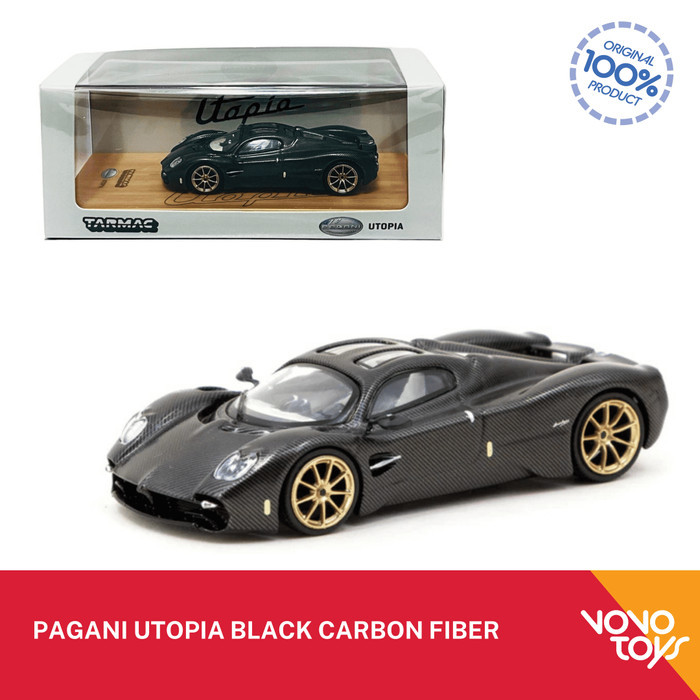 Tarmac Works 1/64 Pagani Utopia Black Carbon Fiber