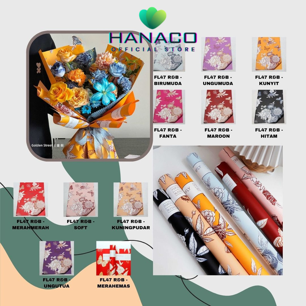 

HANACO - FL47 R&B Kertas Bunga Paper Buket Motif Cellophane