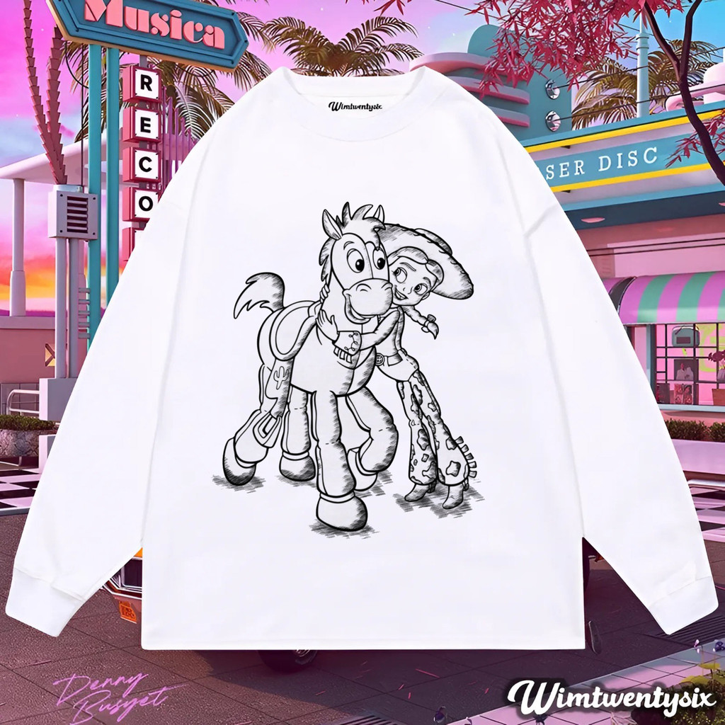 WIMTWENTYSIX “toy story jessie and bullseye” Oversize Longsleeve | Longsleeve T-shirt | Kaos vintage