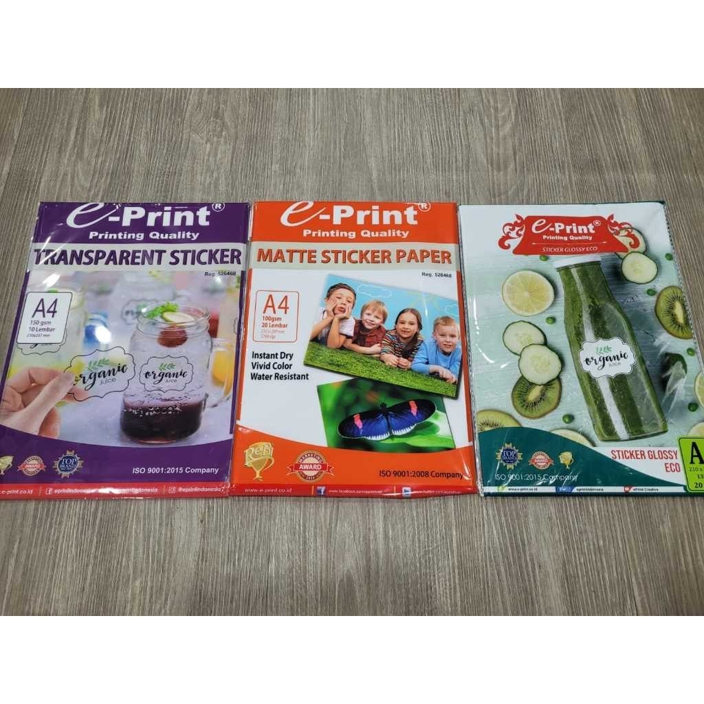 

Kertas Sticker Paper E-Print Ukuran A4 - 1 Pak - CBY