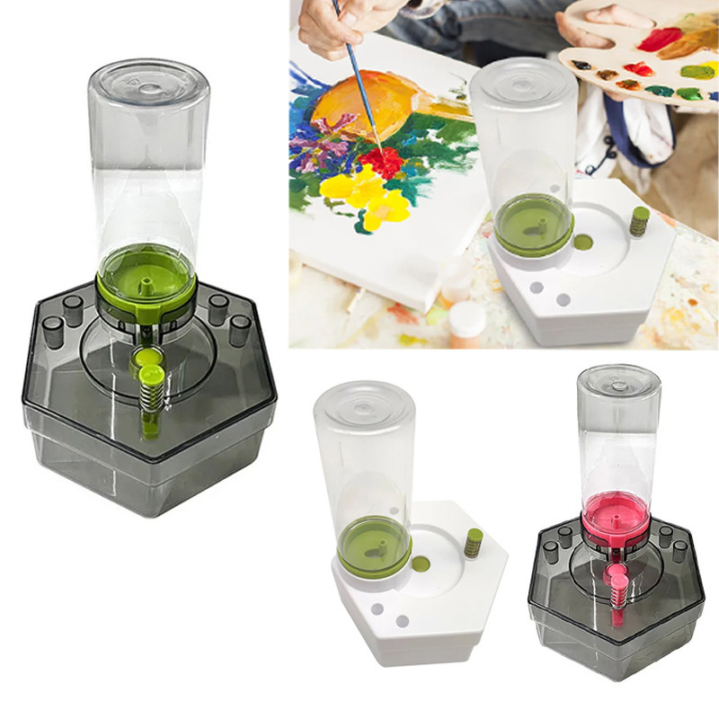 

kids Paint Brush Cleaner Rinse Box Fine Art Studio Classroom Brushes Holder Cleaning Running Water Cycle Paintbrush supplies