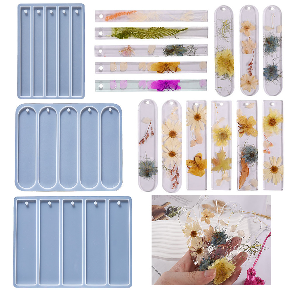 

Bookmark Silicone Mold Oval Rectangle Epoxy Resin Casting Mould for DIY Crystal Epoxy Resin Book Decoration Crafts Accessories