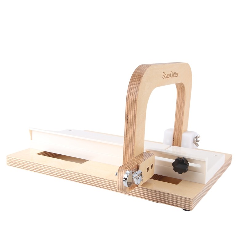 

AA50-Wooden Soap Cutter, Steel Wire Manual Making Cutting Machine Board Butter Cheese Slicer Ruler Professional