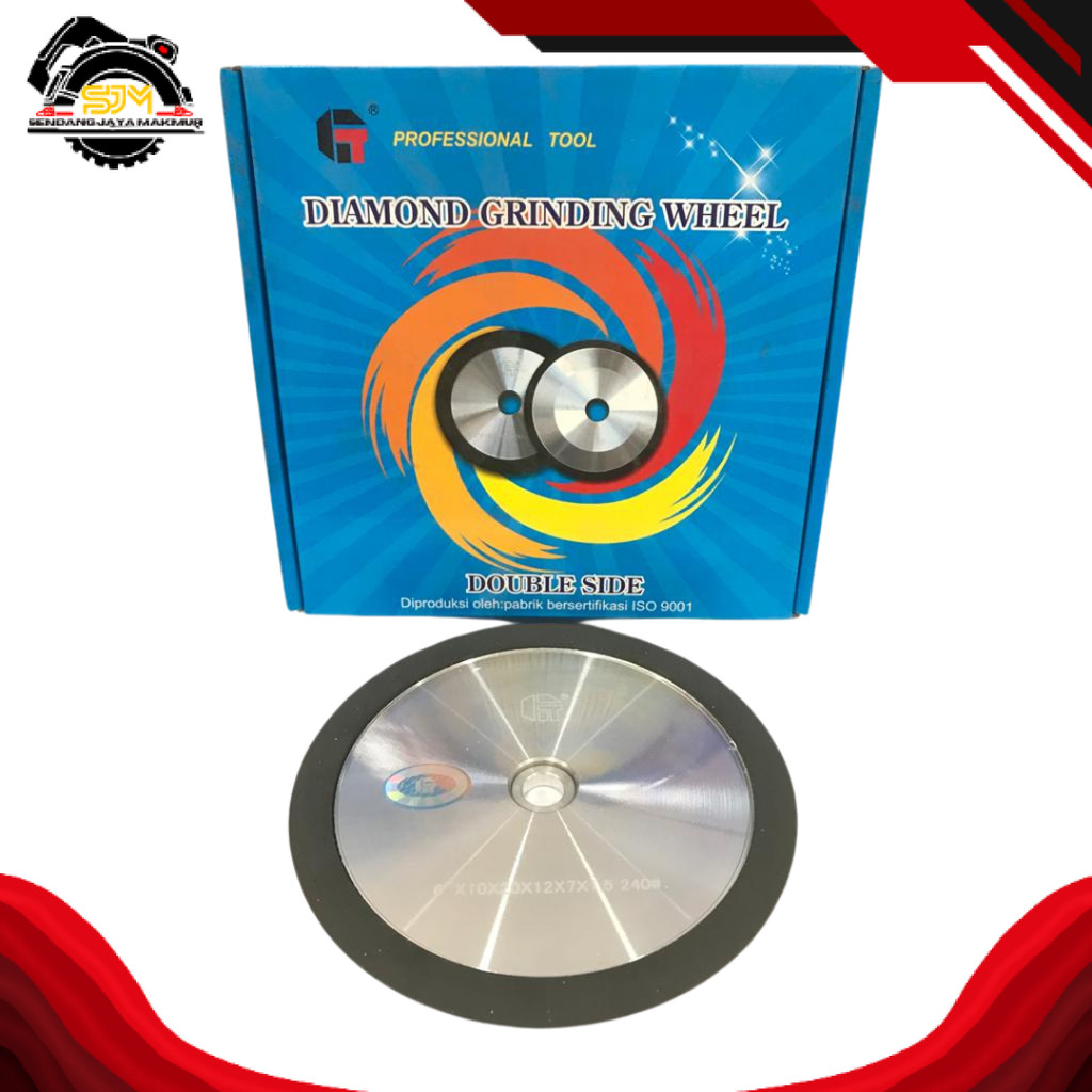 MATA ASAH / DIAMOND ASAH/ DIAMOND GRINDING WHEEL 2 SISI 6'' #240 GT JAPAN