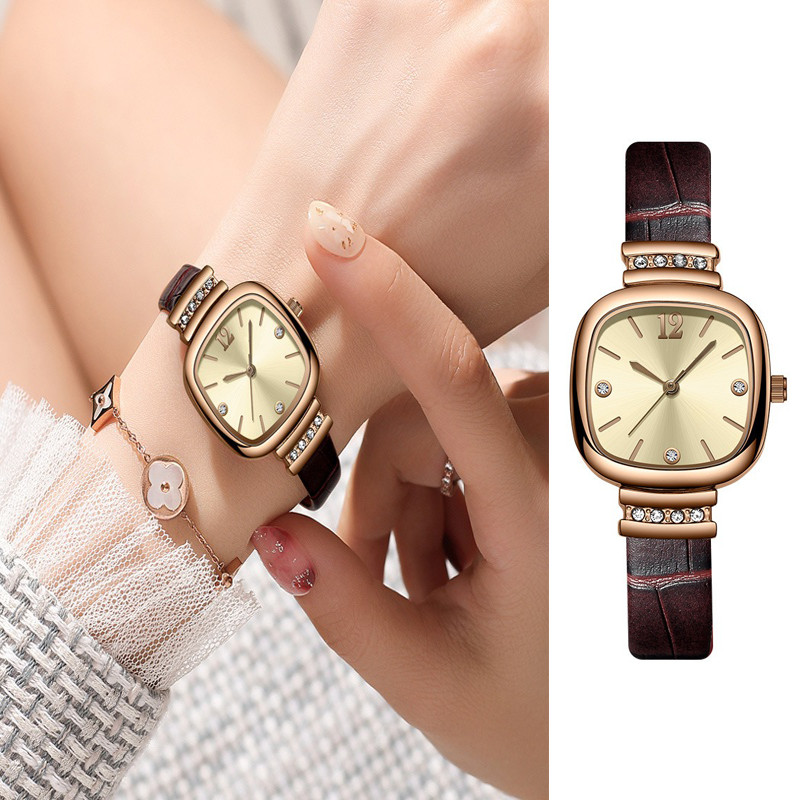 Pengiriman 24 Jam Bisa COD Jam Tangan Wanita Bunga Kecil Gaya Korea Fashion Trendy / Jam Tangan Gela