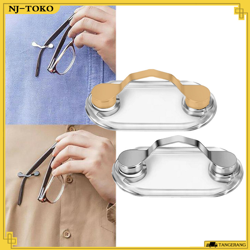 Kacamata Tempel Magnet Emas Gantungan Kacamata Magnet Portable