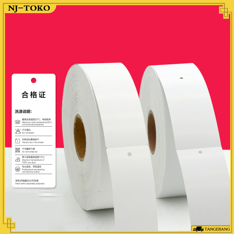 

1000PCS Label Tag Baju Kertas Perunggu Hang Tag Label 40*100mm Label Karton Hang Tag Blank