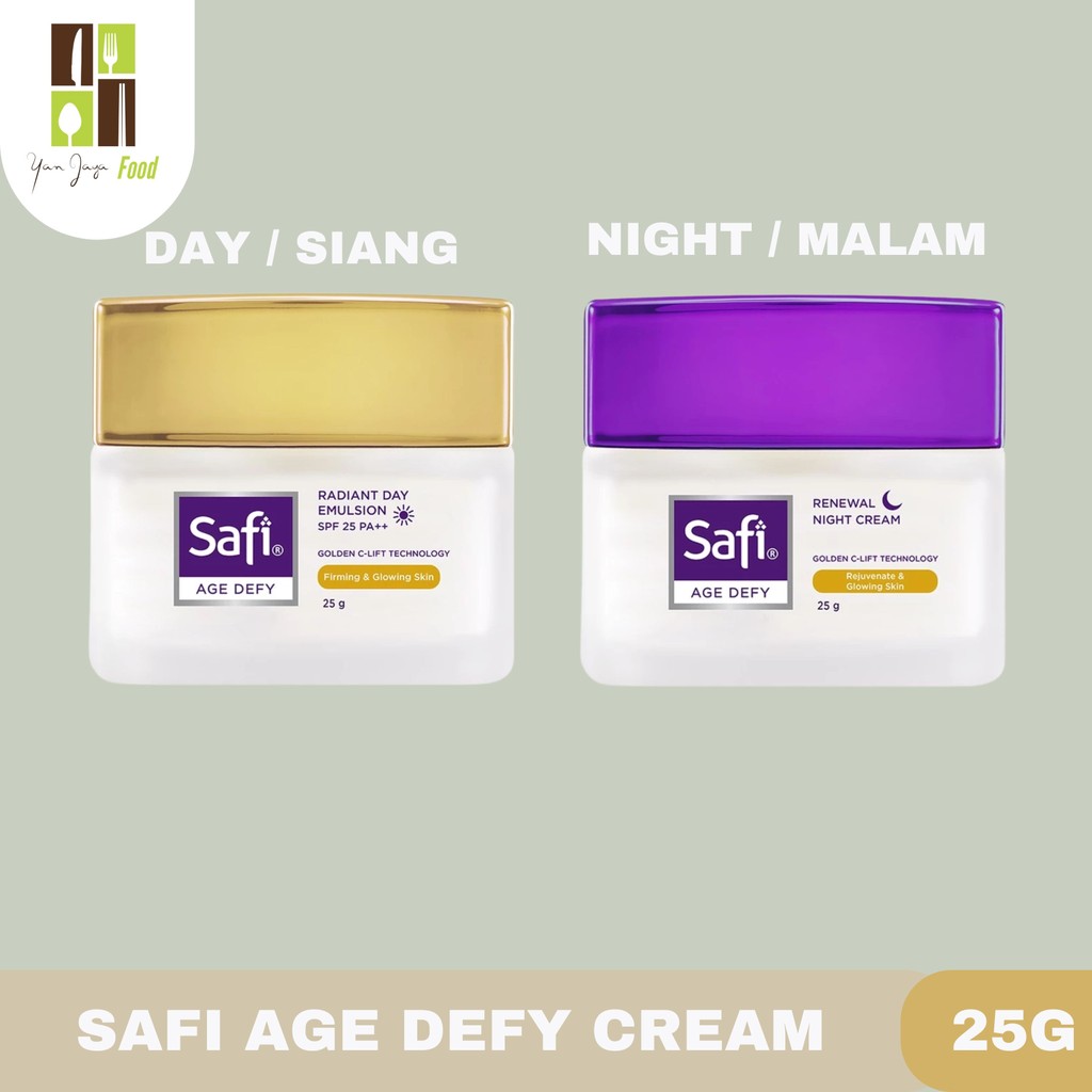 Safi Age Defy Cream / Cream Siang / Cream Malam / Pelembab Wajah / Skincare Wajah 25g