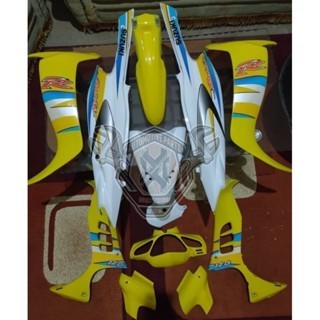COVER BODY FULL SET HALUS SUZUKI SATRIA LSCM 120 SATRIA HIU SATRIA MALAYSIA KUNING PUTIH