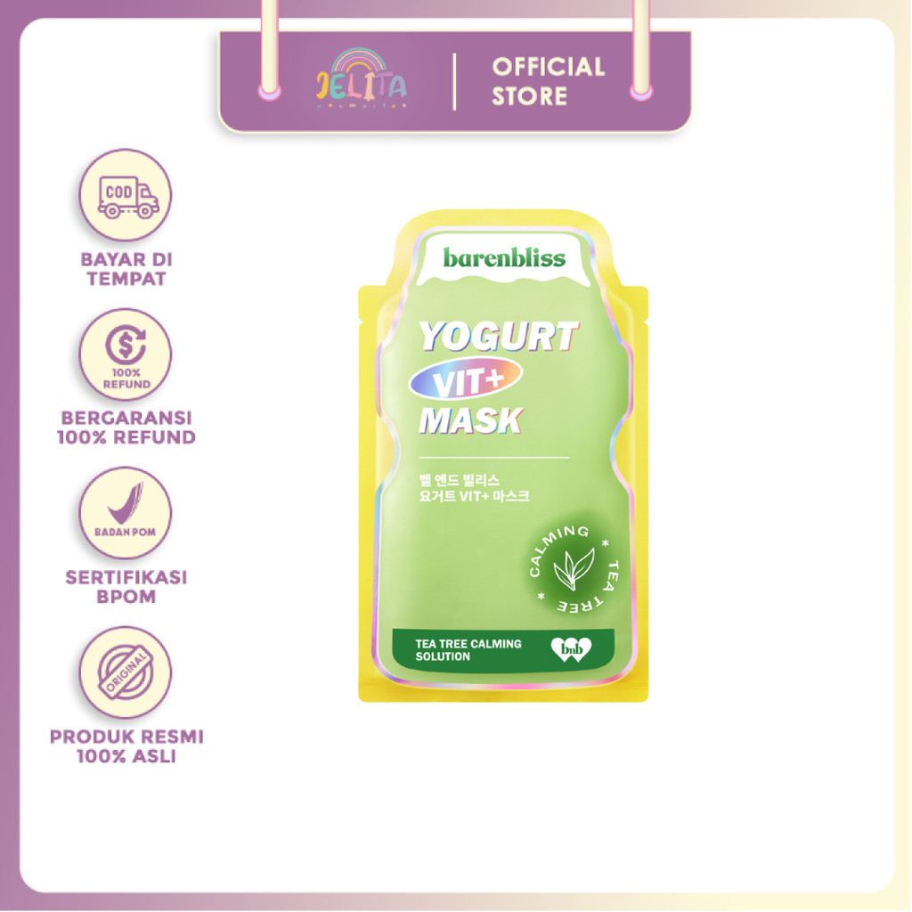 JBH - BNB BARENBLISS Yogurt Vit+ Mask Tea Tree oil