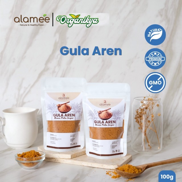 

ALAMEE Gula Aren Bubuk Organik Asli Powder Palm Sugar Premium Semut Natural Organic Organik Pure organikya
