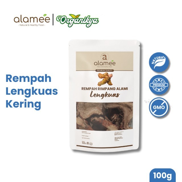 

ALAMEE Lengkuas Kering Dried Galangal Iris Rempah Organik Alami Bumbu Seasoning Masakan Masak 100gr organikya