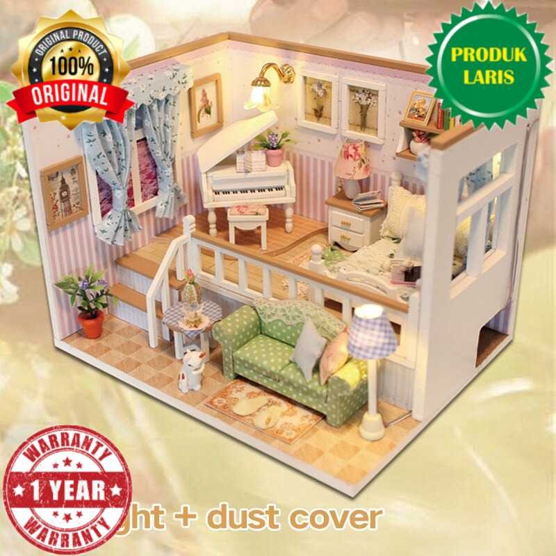 Miniatur Rumah Boneka 3D Tahun Anak Koala Preloved Wooden Dollhouse Icon House Vehicle Shop Cute Mai