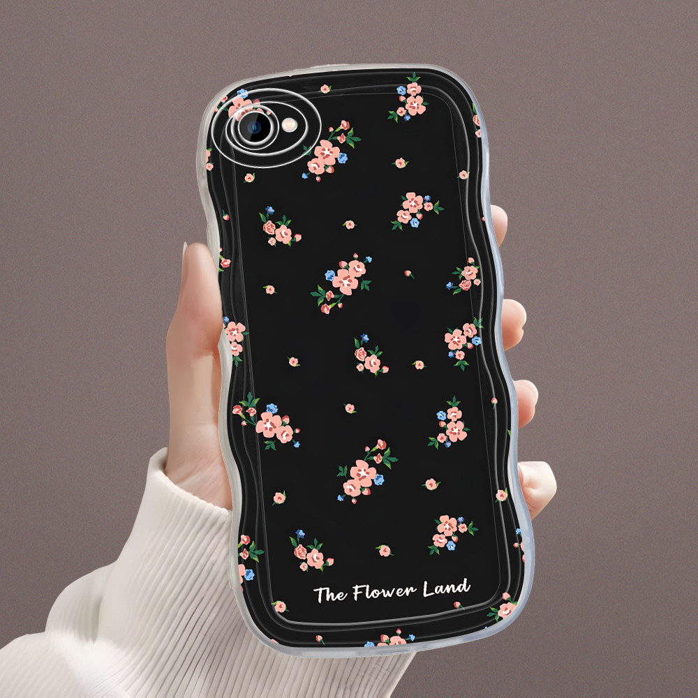 Casing Hp Untuk Vivo X9 X9S V5 Plus 1611 Kesing Soft Phone Case Bergelombang Pink Flowers Softcase C