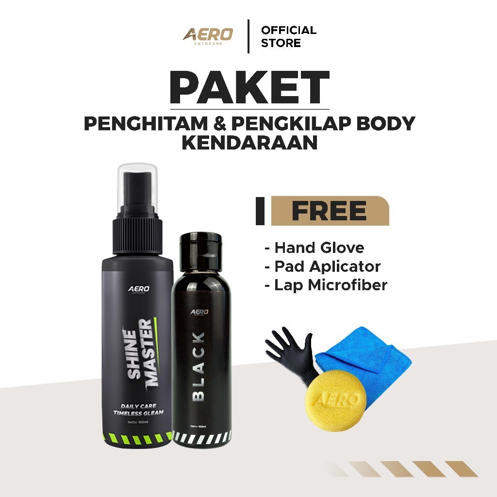 Aero Bandling Aero Black & Aero Shine Master (Penghitam dan Pengkilap Kendaraan)