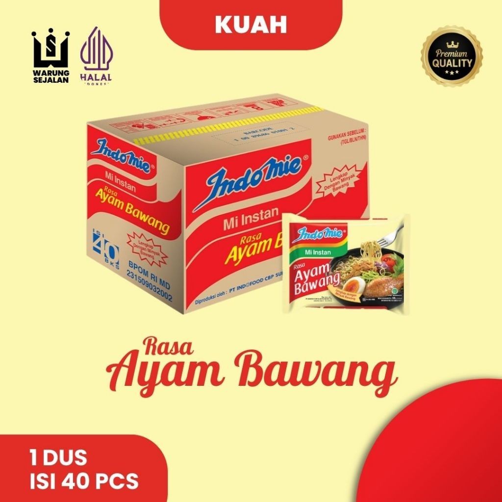 

INDOMIE AYAM BAWANG 1 DUS ISI 40 PCS INDOMIE RASA AYAM BAWANG MI AYAM BAWANG MIE AYAM BAWANG MI INDOMIE MIE INDOMIE