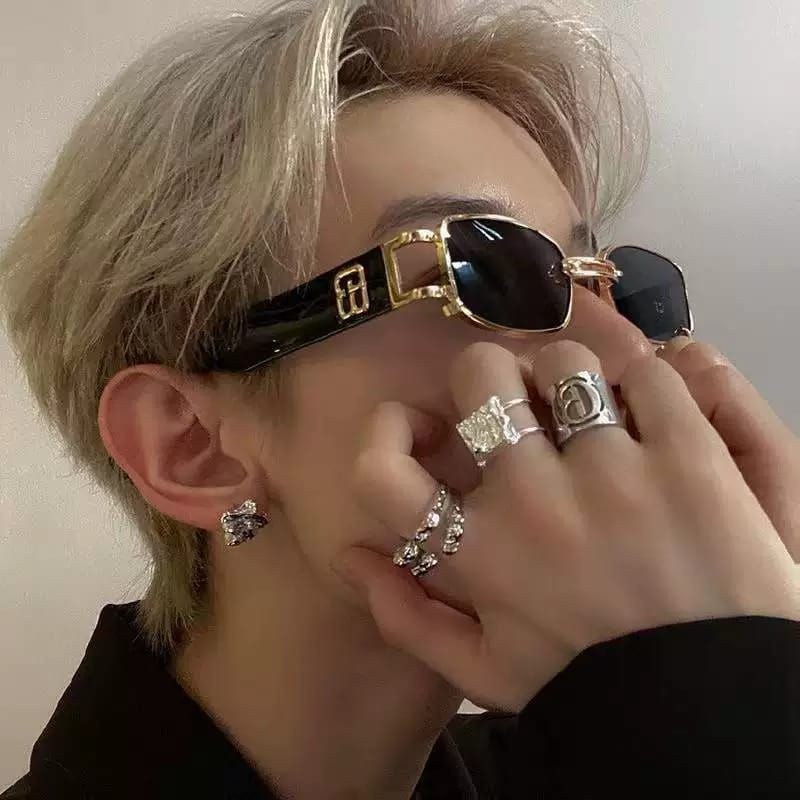 ❣️Promo❣️ (KM37) Kacamata Persegi Panjang Ulzzang Unisex Viral Tik Tok ❣️