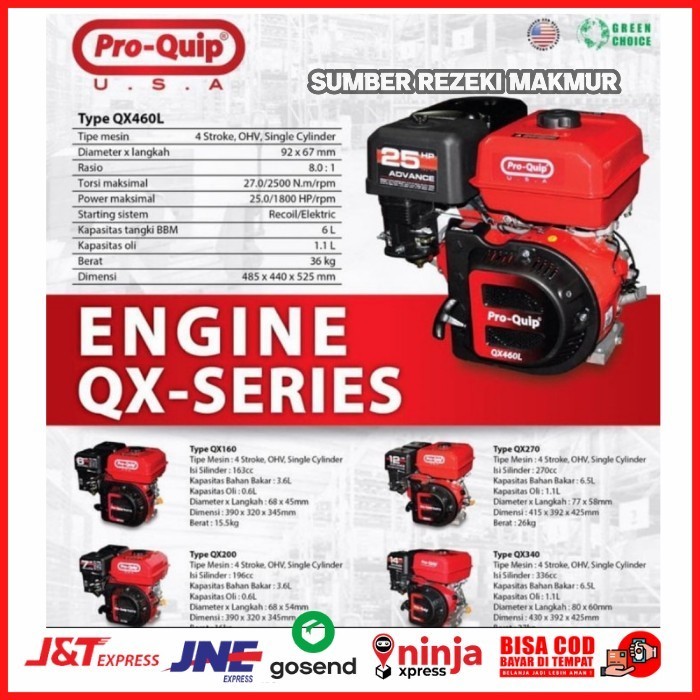 Mesin Penggerak Putaran Lambat PROQUIP QX240 / Engine PROQUIP QX 240