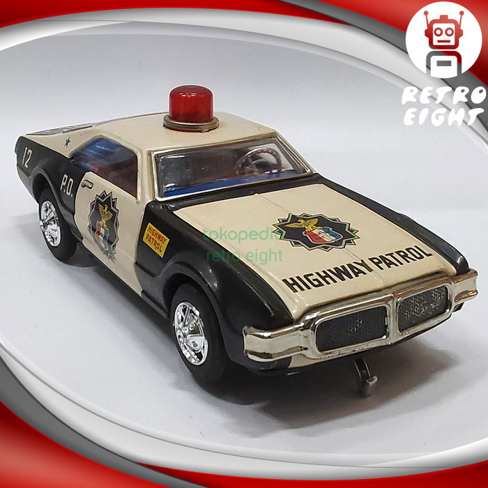 Police Car Highway Patrol Taiyo Japan Tin Toys Vintage